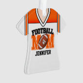 White/Oranje/Black Football Ma Jersey Ornament (voorkant)
