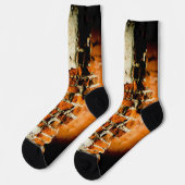 White oranje Cool old brick wall grafiti Jouw naam Sokken (Links)