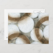 White Orbs & Brown Circles Briefkaart (Voorkant / Achterkant)