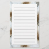 White Orbs & Brown Circles Briefpapier (Voorkant)