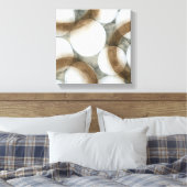 White Orbs & Brown Circles Canvas Afdruk (Insitu (Slaapkamer))
