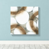 White Orbs & Brown Circles Canvas Afdruk (Insitu (Houten vloer))