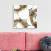 White Orbs & Brown Circles Canvas Afdruk (Insitu (Woonkamer))