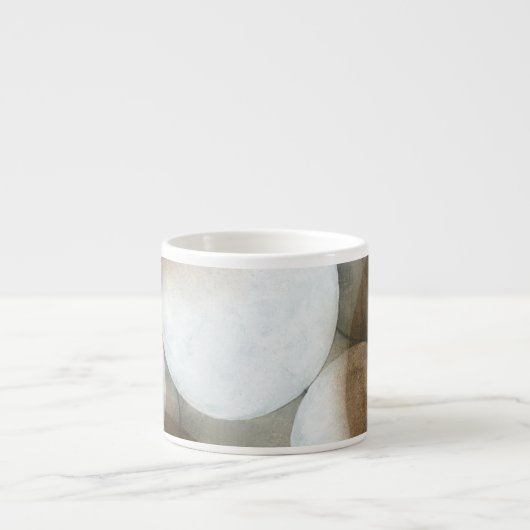 White Orbs & Brown Circles Espresso Kop (Voorkant)