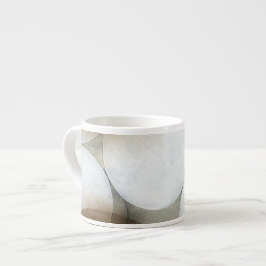 White Orbs & Brown Circles Espresso Kop (Links)