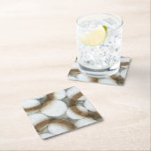 White Orbs & Brown Circles Kartonnen Onderzetters (Insitu)