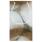 White Orbs & Brown Circles Klein Cadeauzakje (Achterkant)