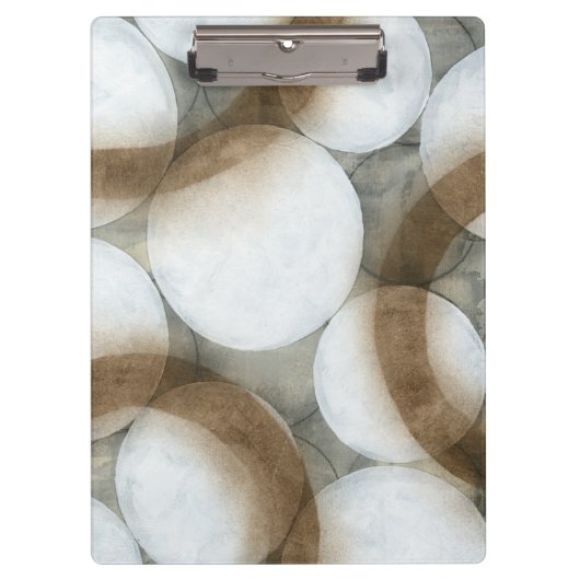 White Orbs & Brown Circles Klembord (Voorkant)