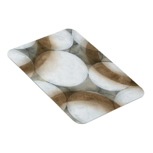 White Orbs & Brown Circles Magneet (Rechterzijde)