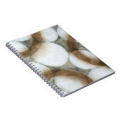 White Orbs & Brown Circles Notitieboek (Rechterzijde)