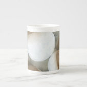 White Orbs & Brown Circles Porselein Kop (Voorkant)