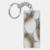 White Orbs & Brown Circles Sleutelhanger (Voorkant Links)