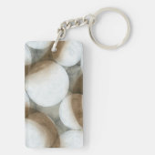 White Orbs & Brown Circles Sleutelhanger (achterkant)