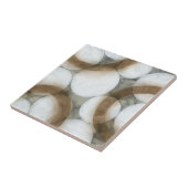 White Orbs & Brown Circles Tegeltje (Zijkant)