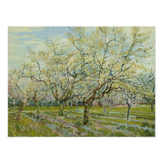 White Orchard van Vincent Van Gogh Perfect Poster (Voorkant)