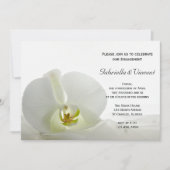 White Orchid and Veil Engagement Party Kaart (Voorkant)