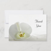 White Orchid and Veil Flat Bedankt Opmerkingen Kaart (Voorkant)