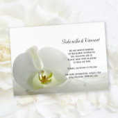 White Orchid and Veil Wedding Save the Date Kaart