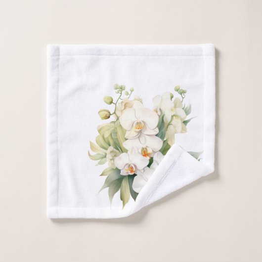 White Orchid Bad Handdoek (Wasdoekje)
