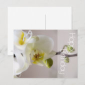 White Orchid Birthday Briefkaart (Voorkant / Achterkant)