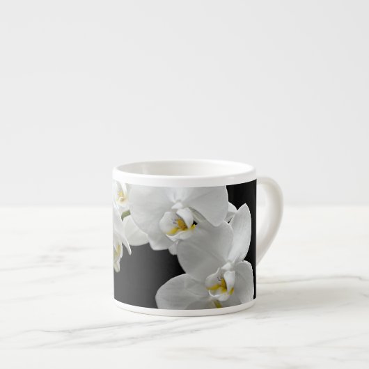 White Orchid Blossom Espresso Kop (Voorkant rechts)