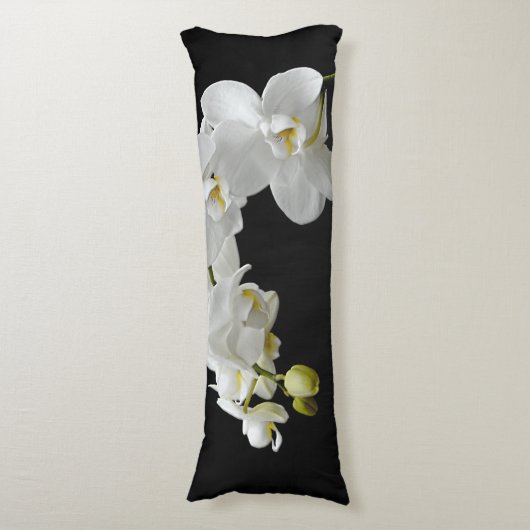 White Orchid Blossom Lichaamskussen (Voorkant Verticaal)