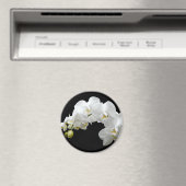 White Orchid Blossom Magneet (Insitu (Vaatwasser))