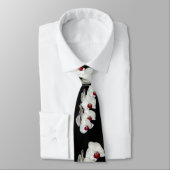 White Orchid Blossom Necktie Stropdas (Gebonden)