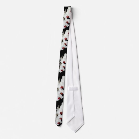 White Orchid Blossom Necktie Stropdas (Achterkant)