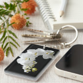 White Orchid Blossom Sleutelhanger (Voorkant Rechts)