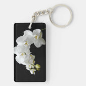 White Orchid Blossom Sleutelhanger (achterkant)
