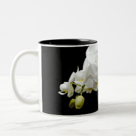 White Orchid Blossom Tweekleurige Koffiemok