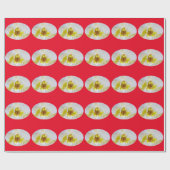 White Orchid Blossom Water Drop Cadeaupapier (Vlak)