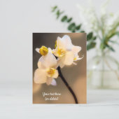 White Orchid Briefkaart (Staand voorkant)