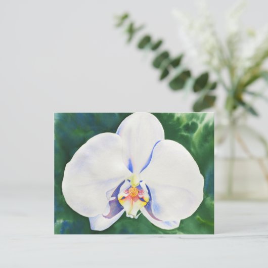 White Orchid Briefkaart (Staand voorkant)