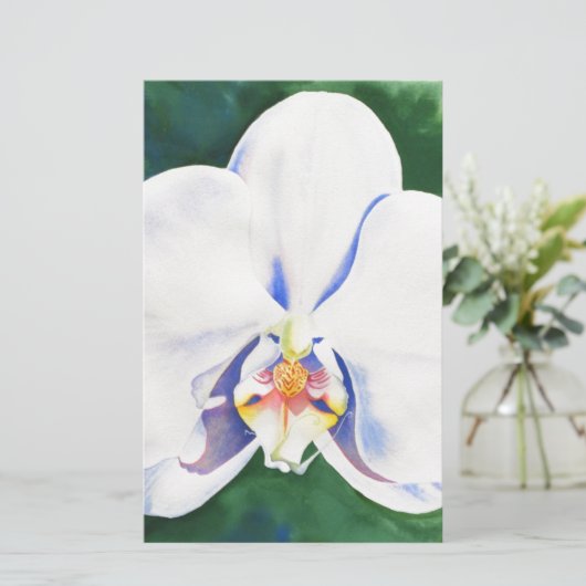 White Orchid Briefpapier (Staand voorkant)