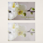 White Orchid · Bruiloft gunst Label Visitekaartje (Voorkant /achterkant)