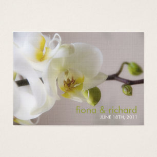 White Orchid · Bruiloft gunst Label Visitekaartje