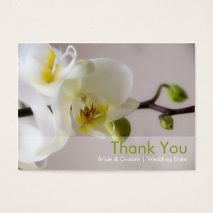 White Orchid · Bruiloft gunst Label Visitekaartjes