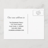 White Orchid Change of Address Announcement Aankondigingskaart (Achterkant)