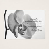 White Orchid Charity Wedding Favor Kaart (Voorkant)