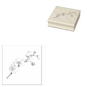 White Orchid Dream Elegant Feminine Chic Art Rubberstempel (Gestempeld)