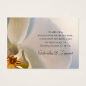 White Orchid Elegance Charity Wedding Favor Kaart (Voorkant)