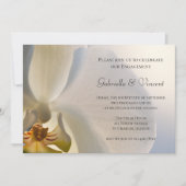 White Orchid Elegance Engagement Party Kaart (Voorkant)