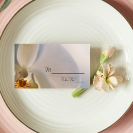 White Orchid Elegance Wedding Place Card Plaatskaartje
