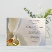 White Orchid Elegance Wedding Rehearsal Dinner Kaart (Staand voorkant)