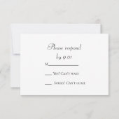 White Orchid Elegance Wedding RSVP Response (Achterkant)