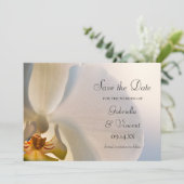 White Orchid Elegance Wedding Save the Date (Staand voorkant)