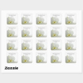 White Orchid en Bridal Veil Wedding Envelope Seal Vierkante Sticker (Vel)