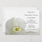 White Orchid en Bridal Veil Wedding Kaart (Voorkant)